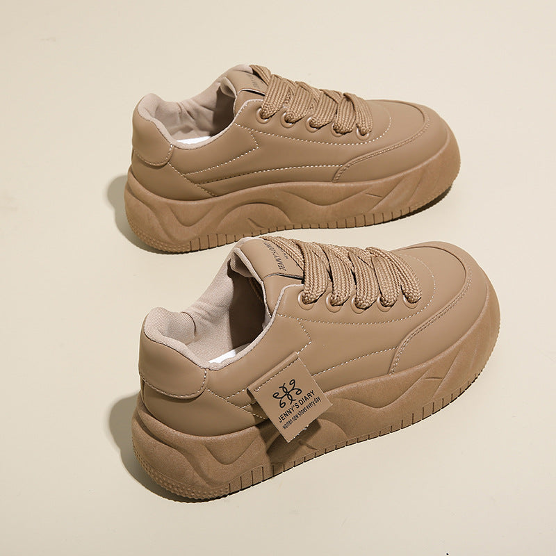 Color Block Height Increasing Sneakers β Lace-Up Low Top