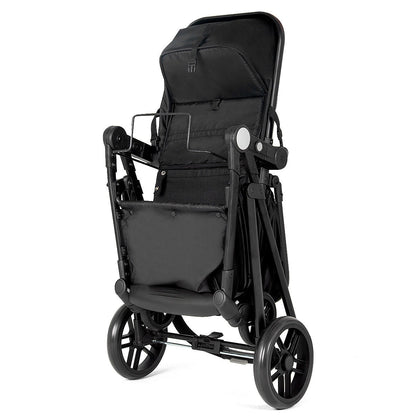 2-in-1 Foldable Pushchair Newborn Infant Baby Stroller-Black